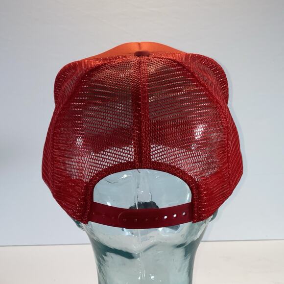Vintage Dirt Track Racing Trucker Hat Cap Red White Adjustable Snapback Mesh - Picture 3 of 7